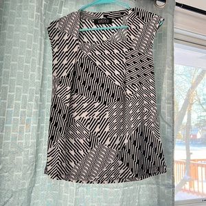 Black and white blouse